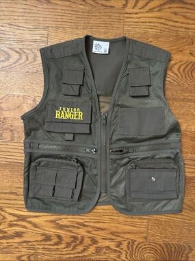 Junior Ranger Olive Green Utility Kids Vest size medium